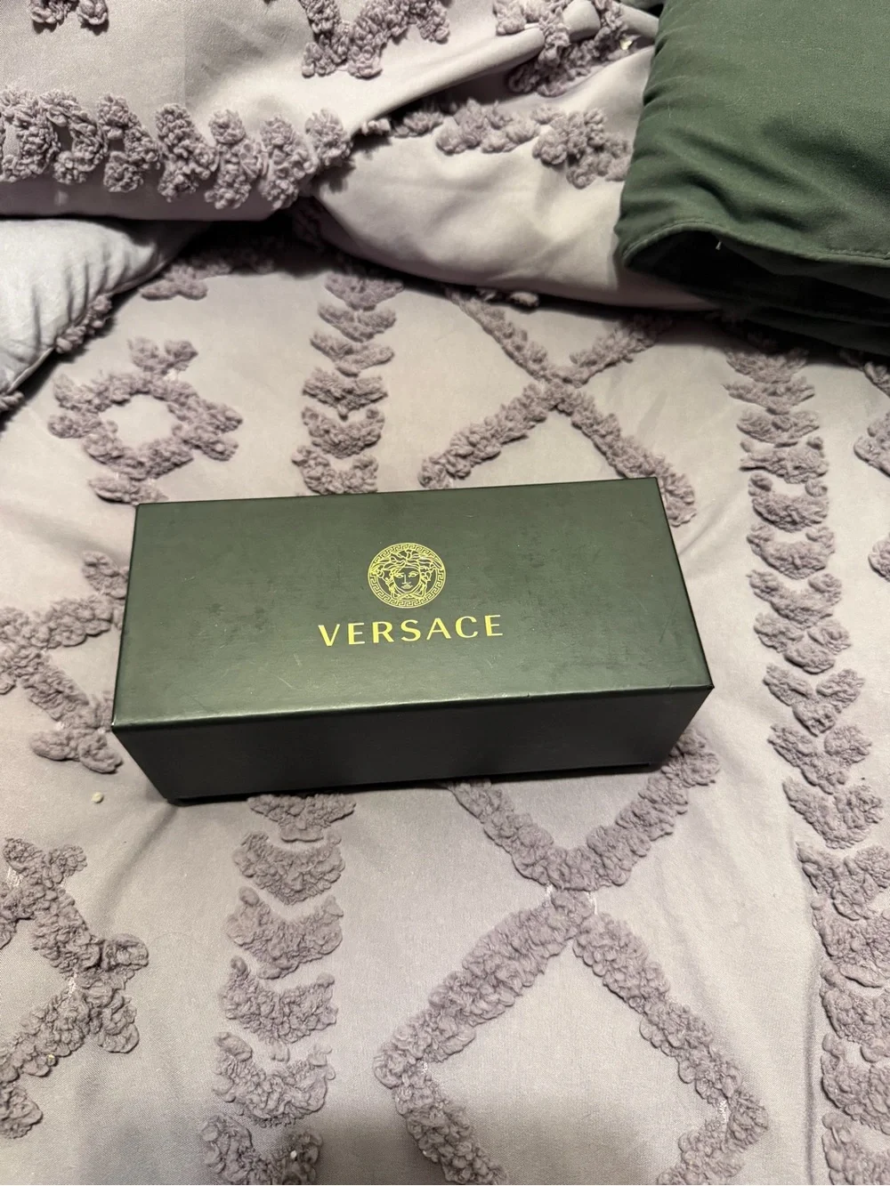 Versace Men’s Clear and Gold Pilot Sunglasses
